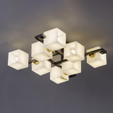 Cubist Alabaster Cluster Flush Mount