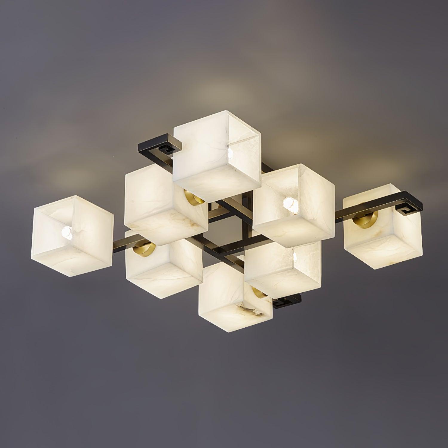 Cubist Alabaster Cluster Flush Mount
