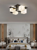 Cubist Alabaster Cluster Flush Mount