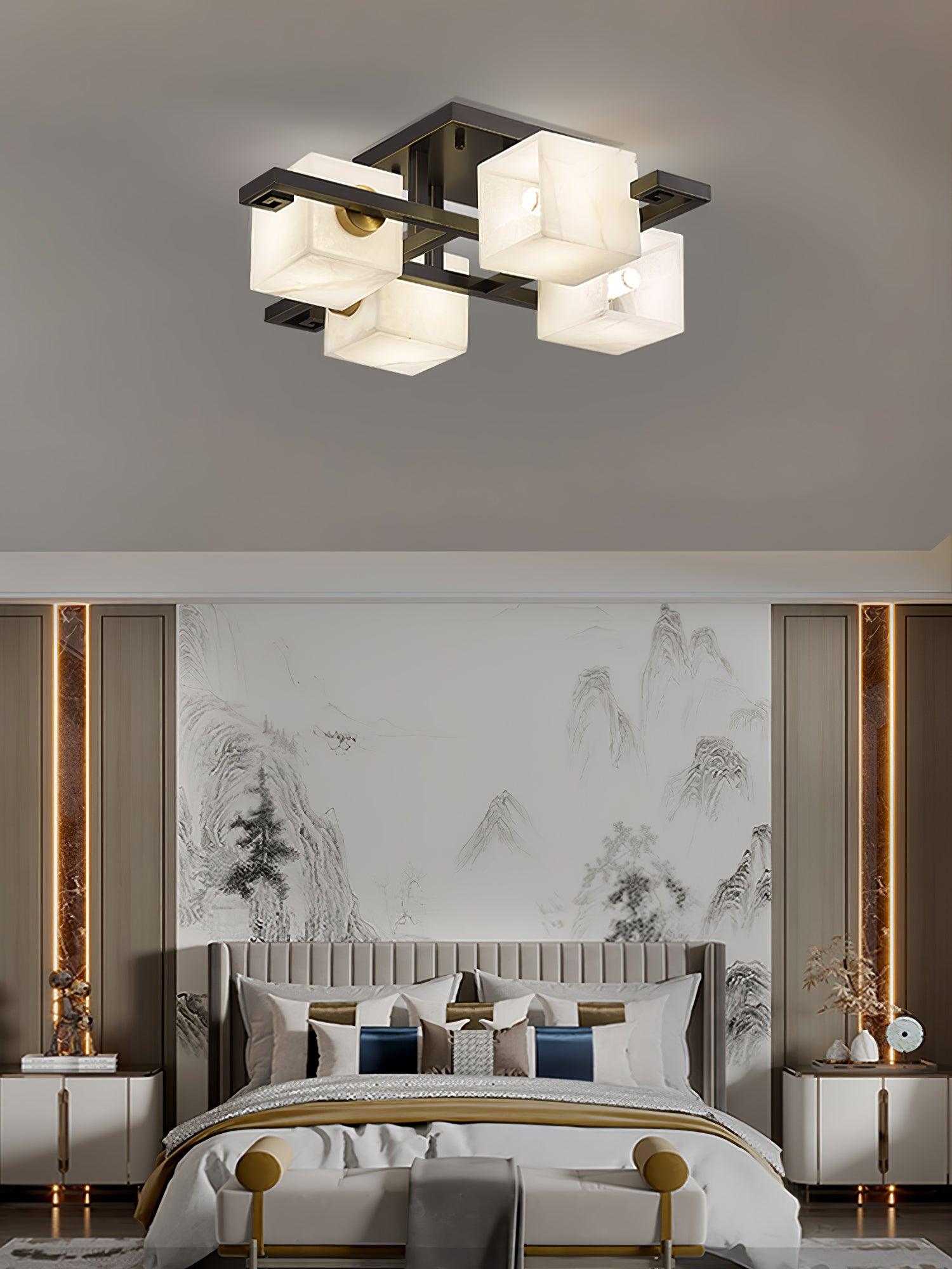 Cubist Alabaster Cluster Flush Mount