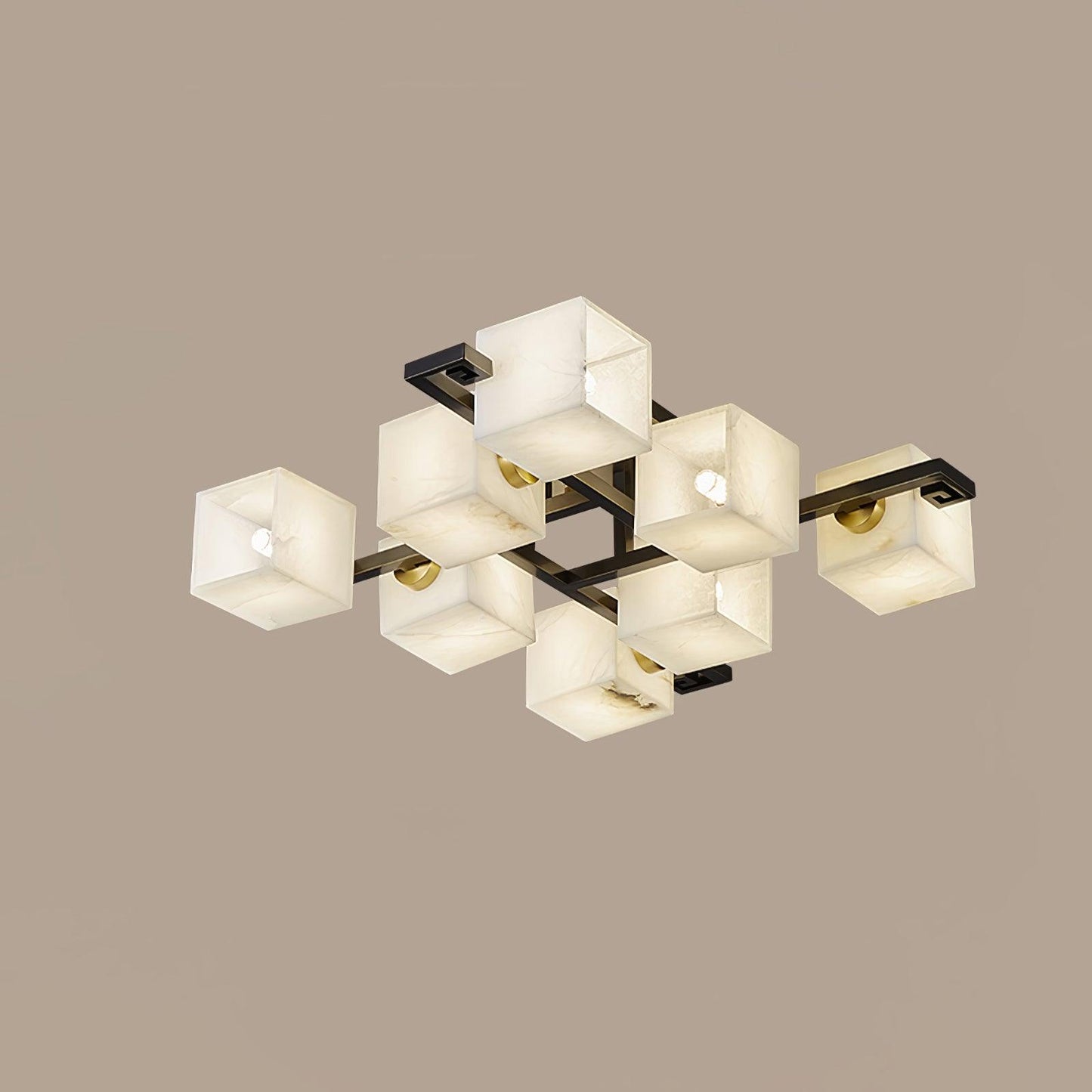 Cubist Alabaster Cluster Flush Mount