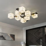 Cubist Alabaster Cluster Flush Mount