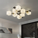 Cubist Alabaster Cluster Flush Mount