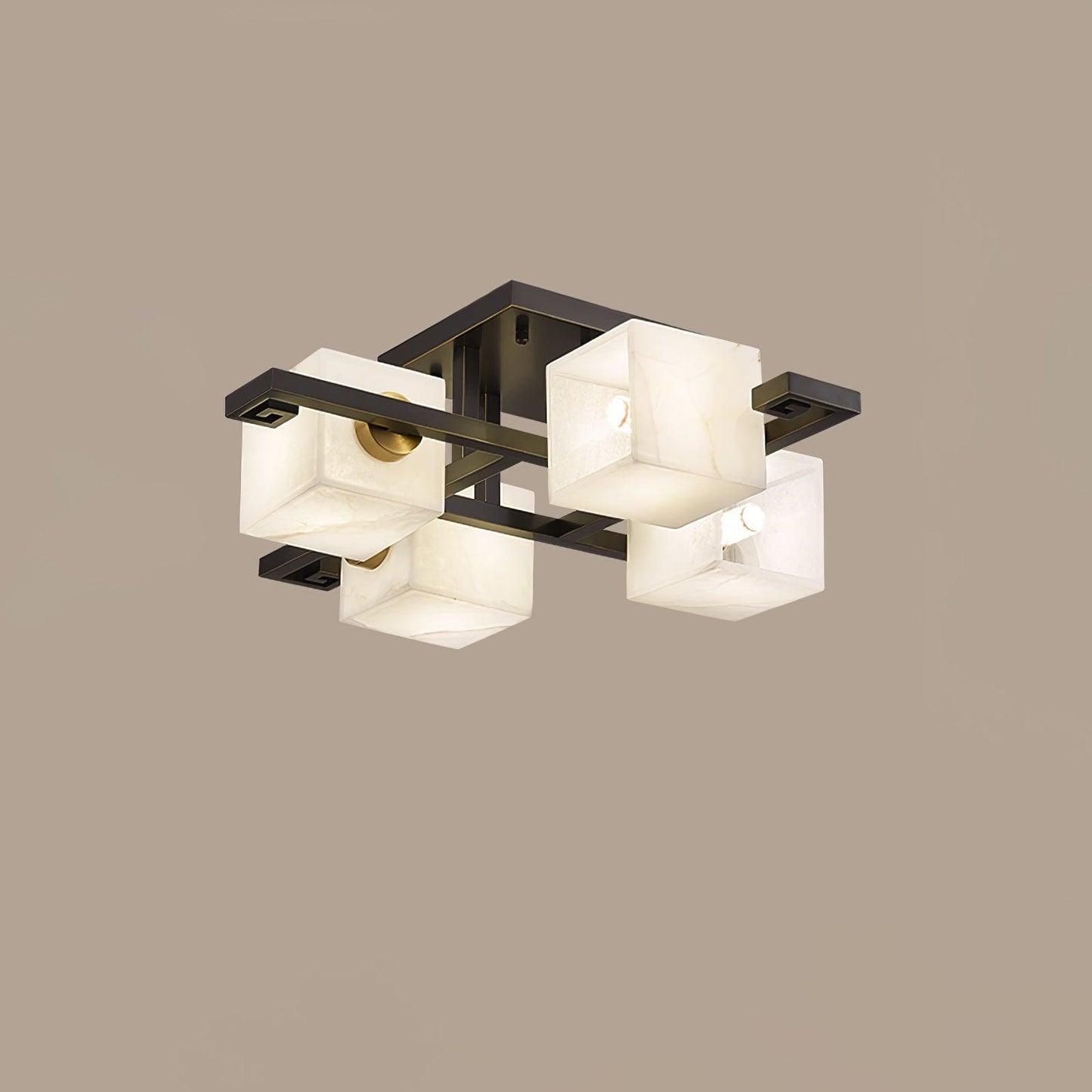 Cubist Alabaster Cluster Flush Mount
