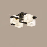 Cubist Alabaster Cluster Flush Mount