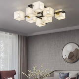 Cubist Alabaster Cluster Flush Mount