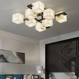 Cubist Alabaster Cluster Flush Mount