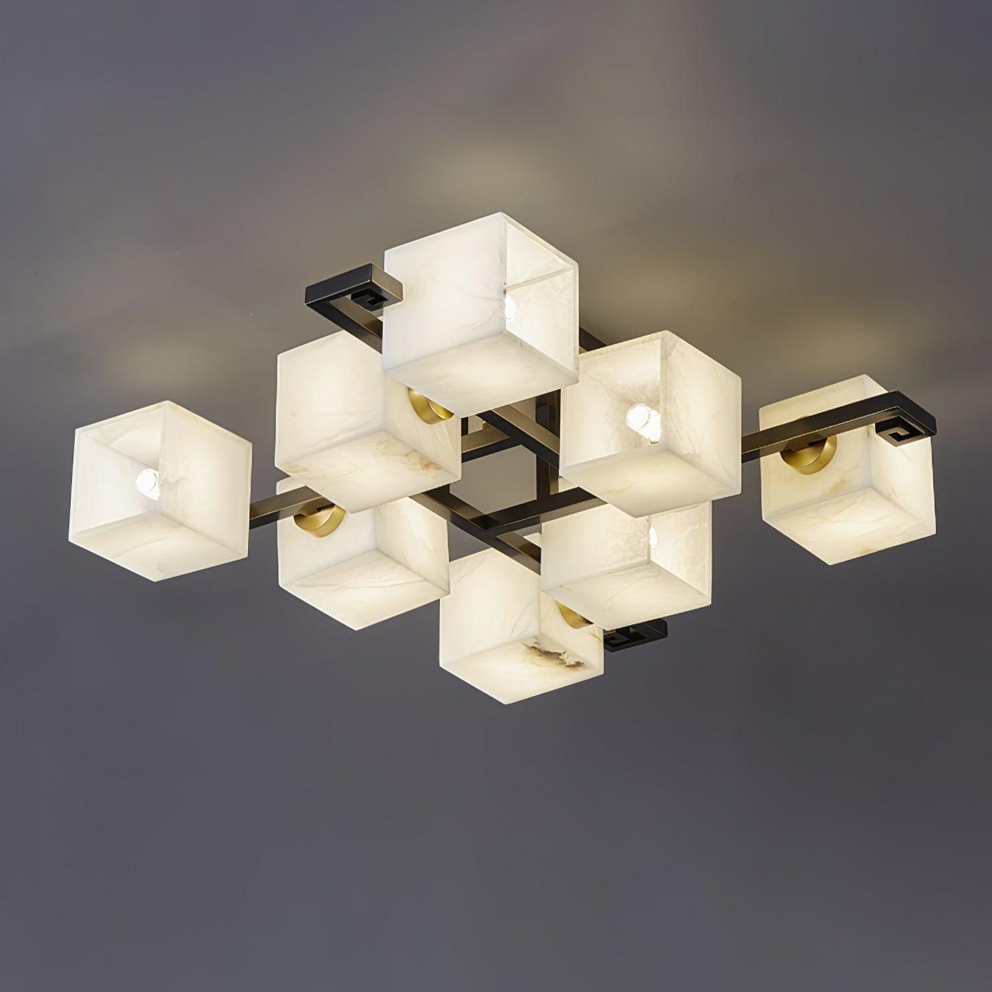 Cubist Alabaster Cluster Flush Mount