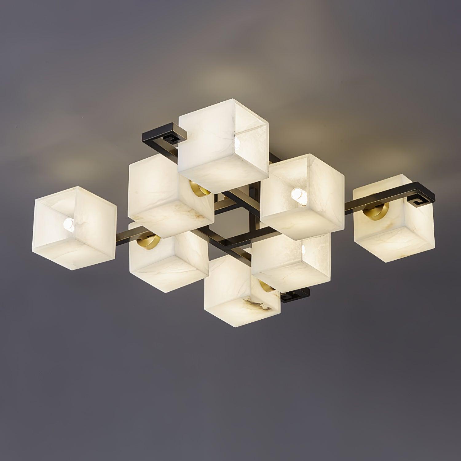 Cubist Alabaster Cluster Flush Mount