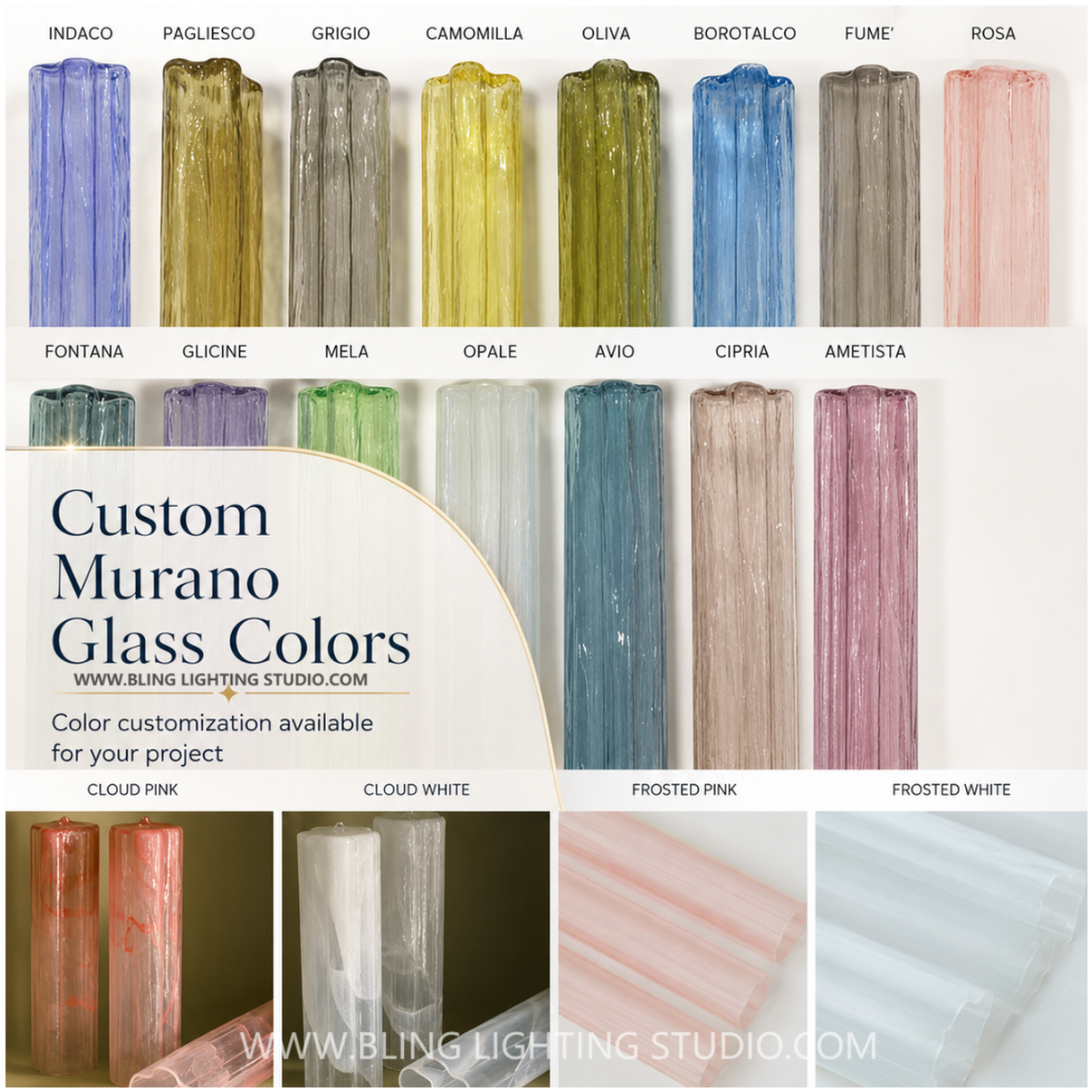 Beautifully Murano-Style Palmette Amber Transparent Chandelier