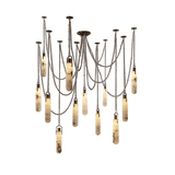 Cylindrical Cluster Alabaster Chandelier