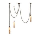 Cylindrical Cluster Alabaster Chandelier
