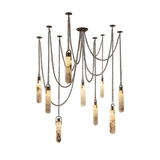 Cylindrical Cluster Alabaster Chandelier