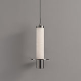 Cylindrical Plinth Alabaster Pendant Lamp