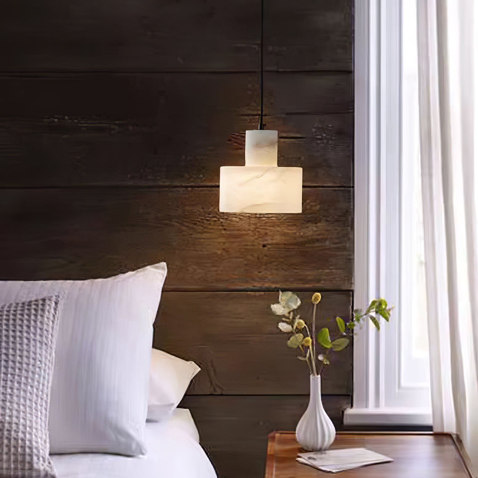 Cylora Alabaster Column Pendant Lamp - CasaraHouse
