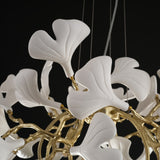 Ginkgo Ceramic Round Chandelier 24"