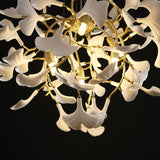 Ginkgo Ceramic Round Chandelier 24"