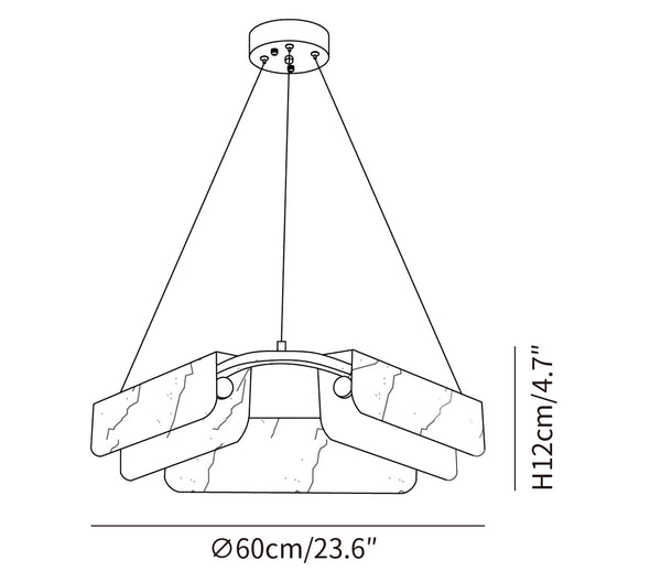Delia Alabaster Chandelier