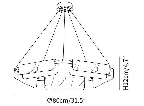 Delia Alabaster Chandelier