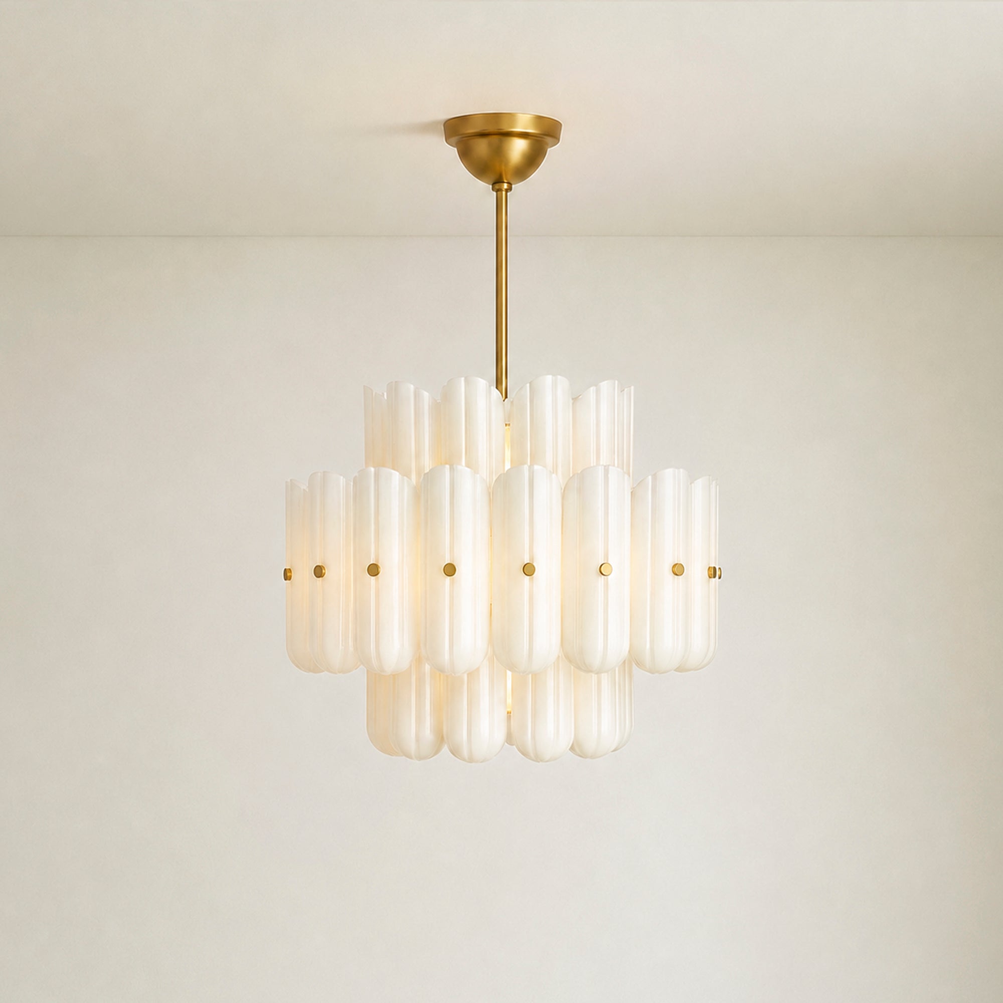 Myrna LED Double Tier Round Chandelier 25" 35" 46"