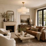 Myrna LED Double Tier Round Chandelier 25" 35" 46"