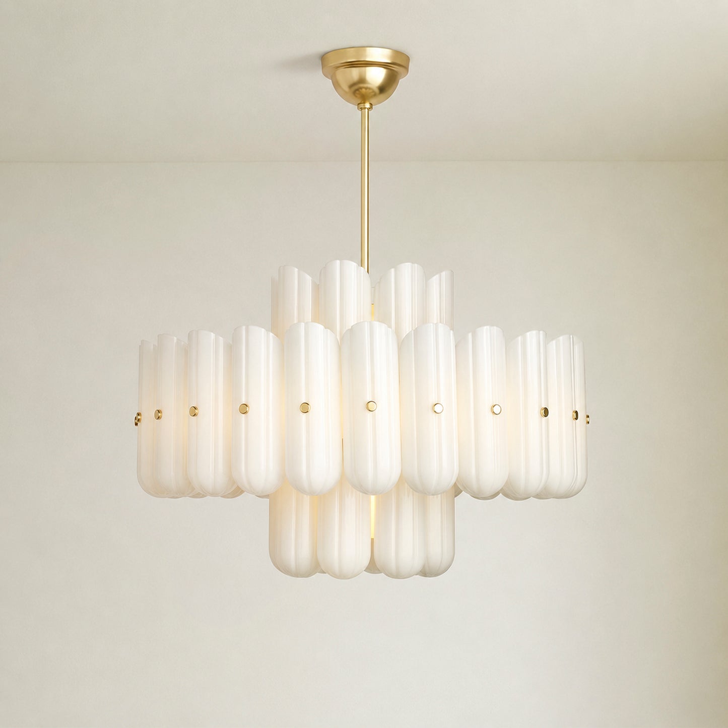 Myrna LED Double Tier Round Chandelier 25" 35" 46"