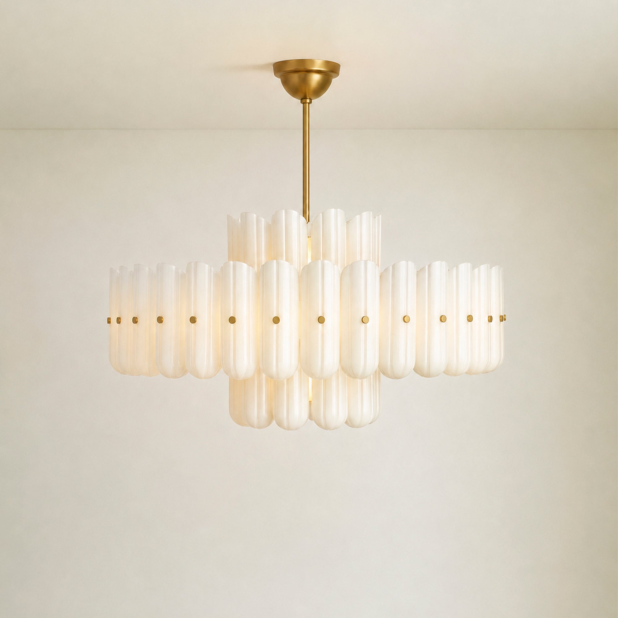 Myrna LED Double Tier Round Chandelier 25" 35" 46"