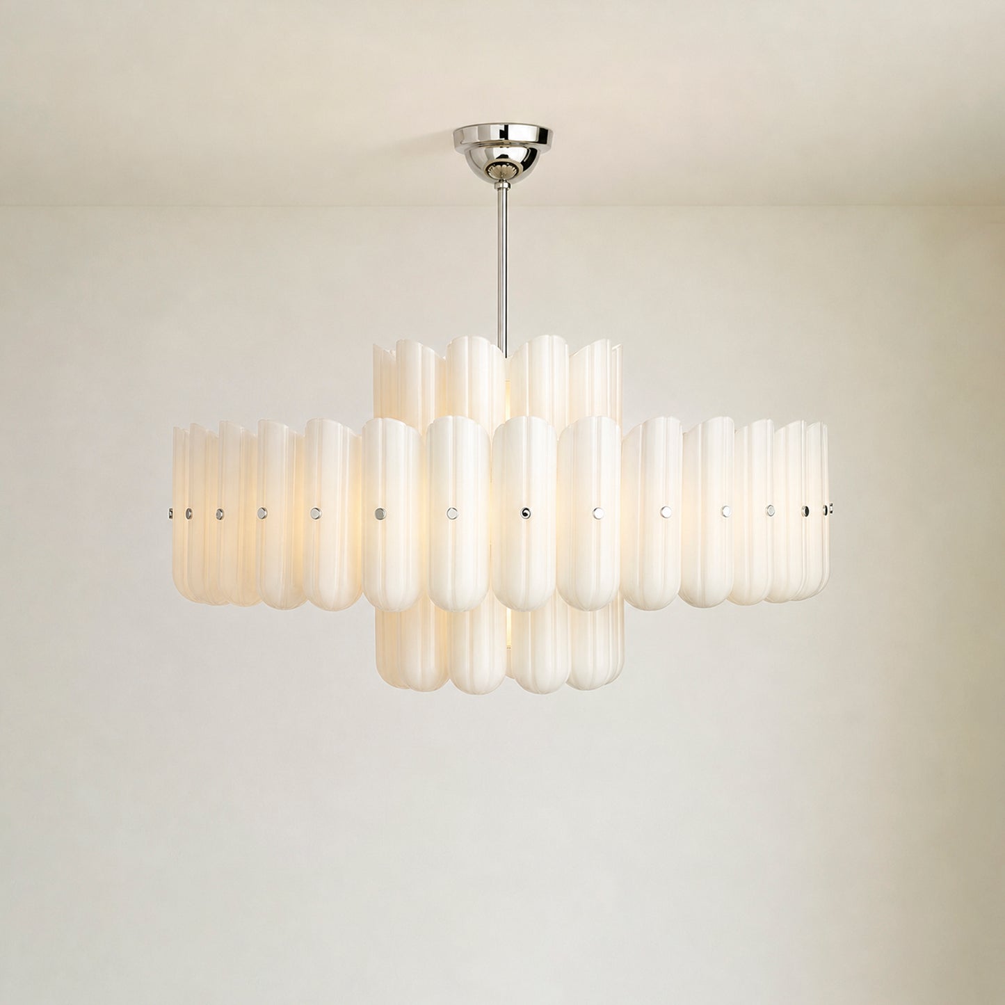 Myrna LED Double Tier Round Chandelier 25" 35" 46"