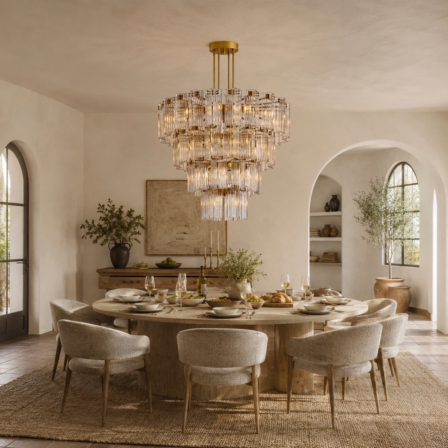 Delsie Round Chandelier 38" 48" 60"