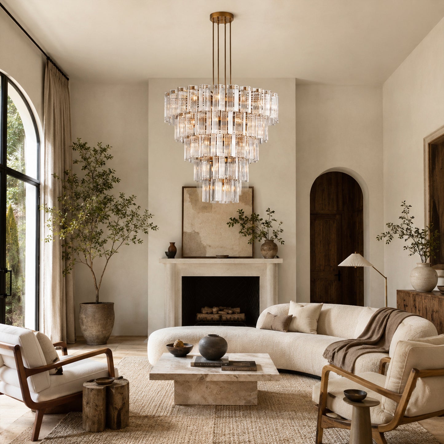 Delsie Round Chandelier 38" 48" 60"