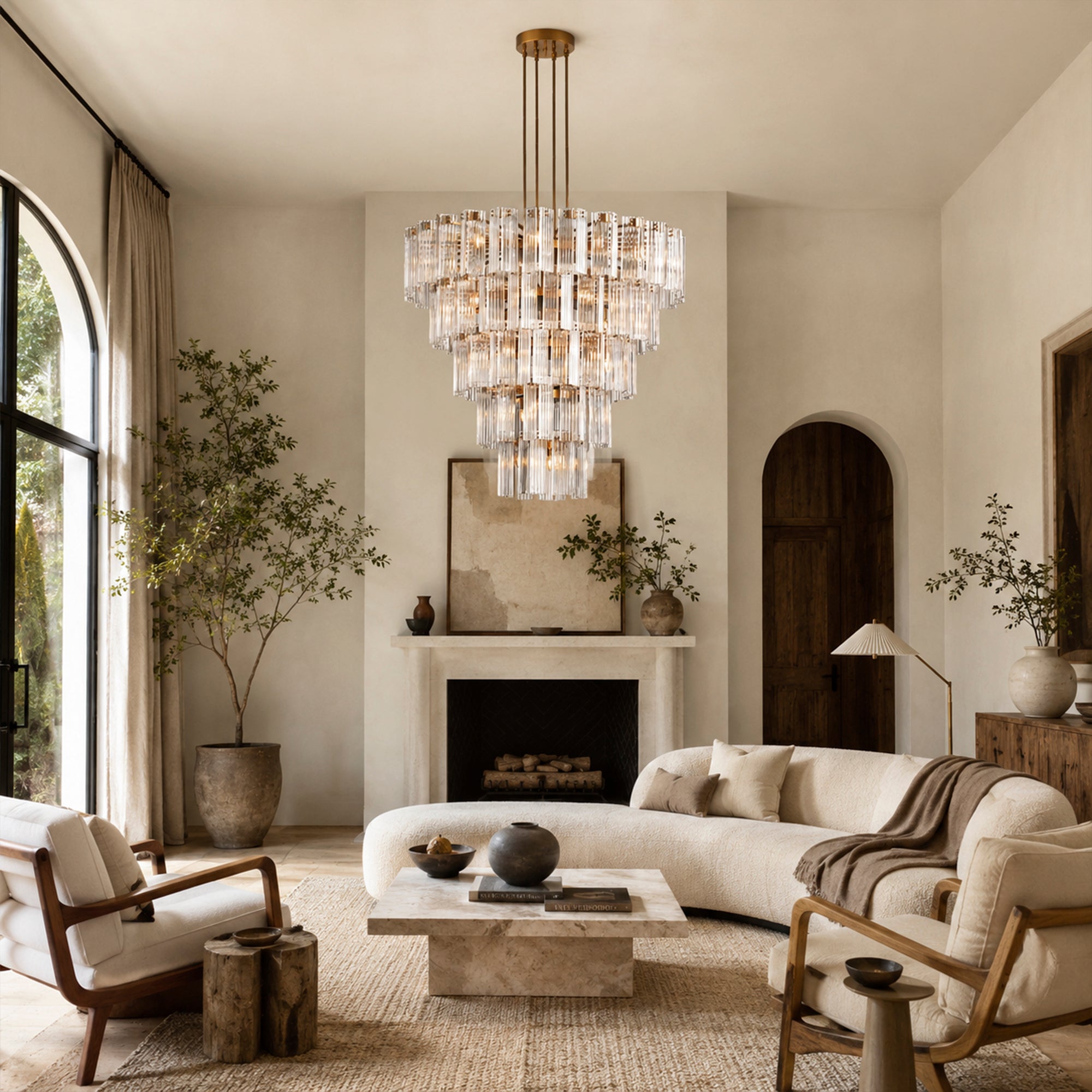 Delsie Round Chandelier 38" 48" 60"