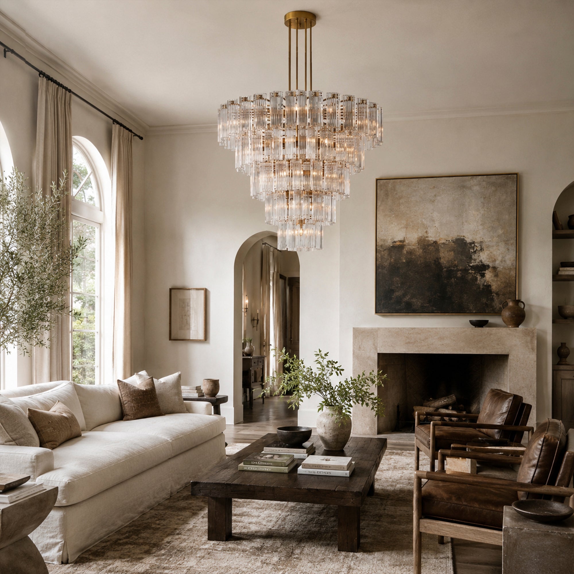 Delsie Round Chandelier 38" 48" 60"