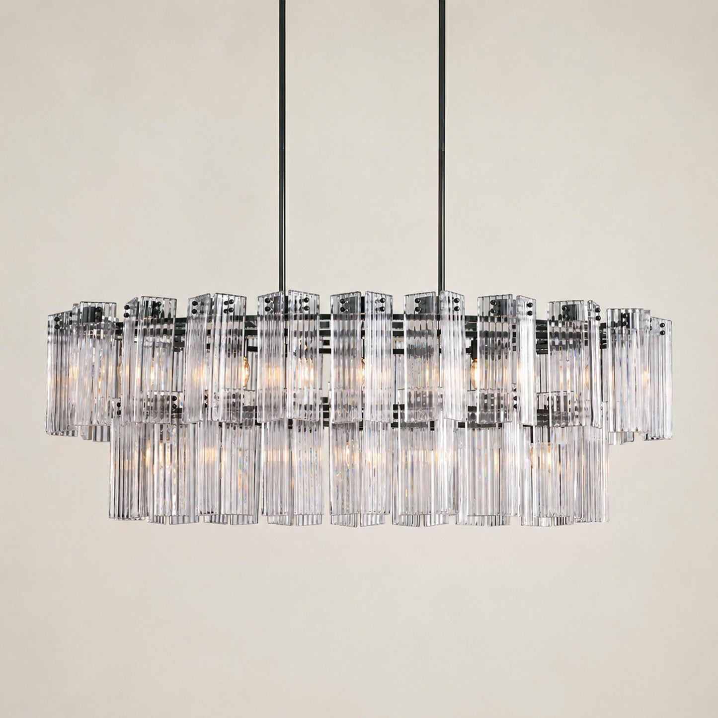 Delsie Oval Chandelier 51" 63" 72"