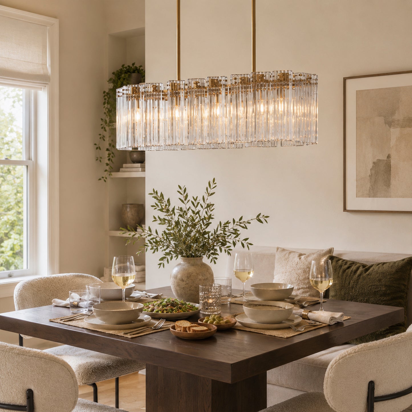 Delsie Oval Chandelier 51" 63" 72"