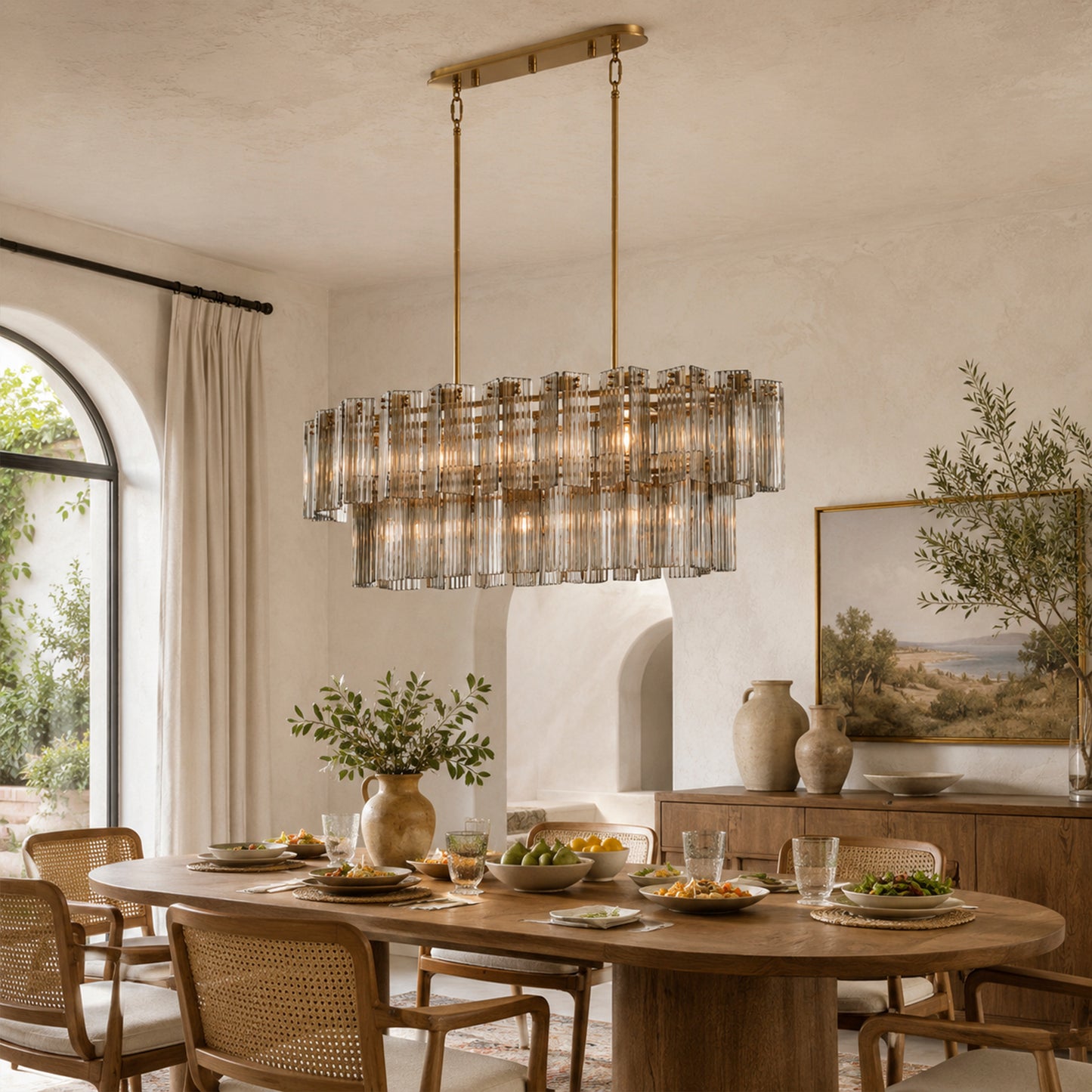 Delsie Oval Chandelier 51" 63" 72"