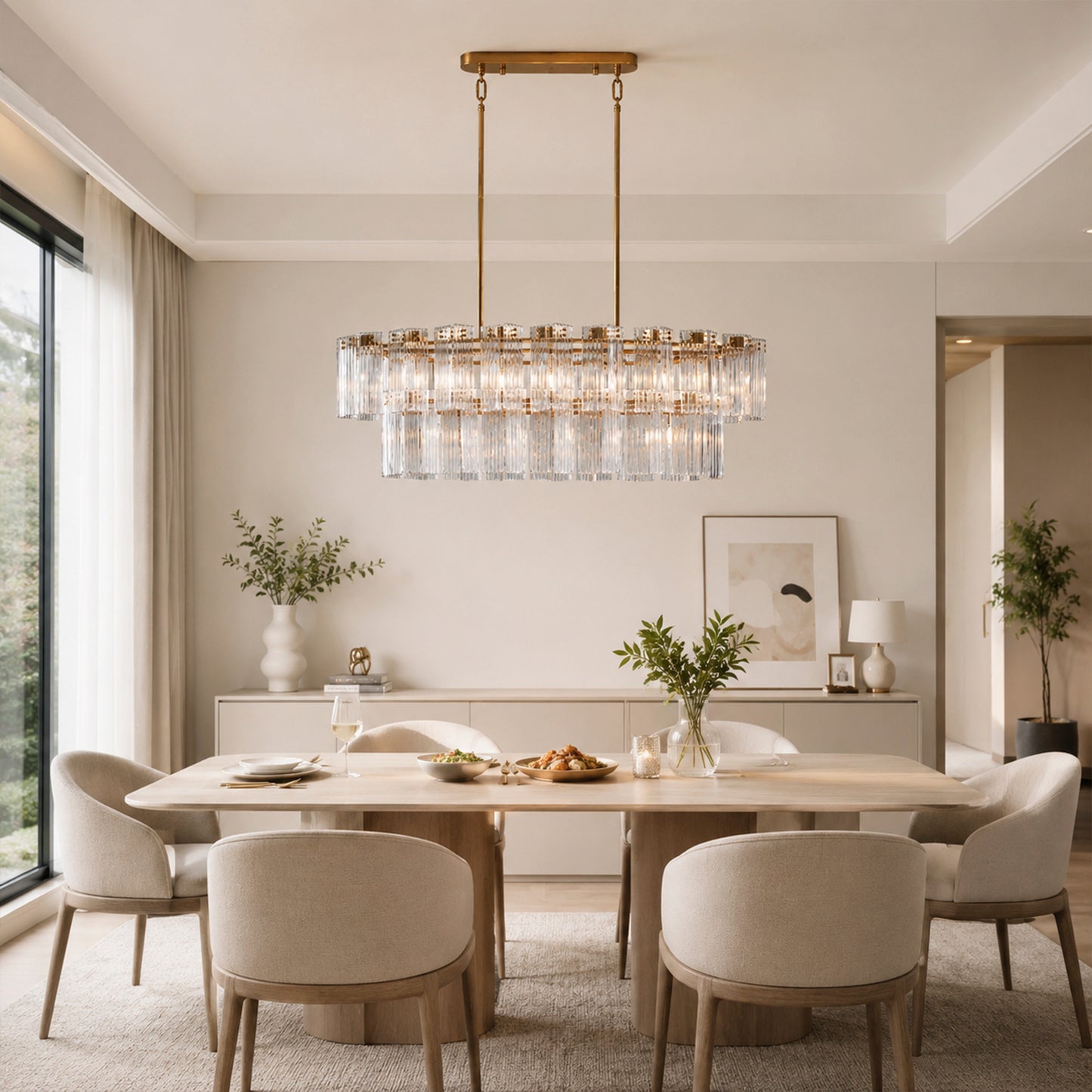 Delsie Oval Chandelier 51" 63" 72"