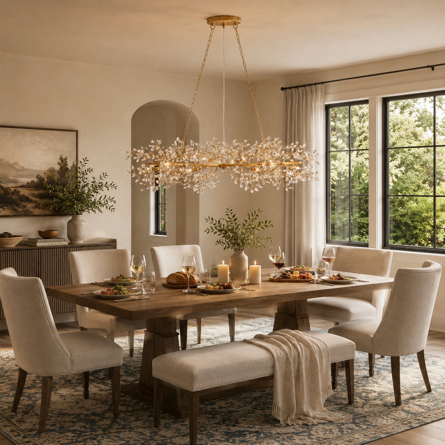 Fior Linear Chandelier 43'' 51'' 68''