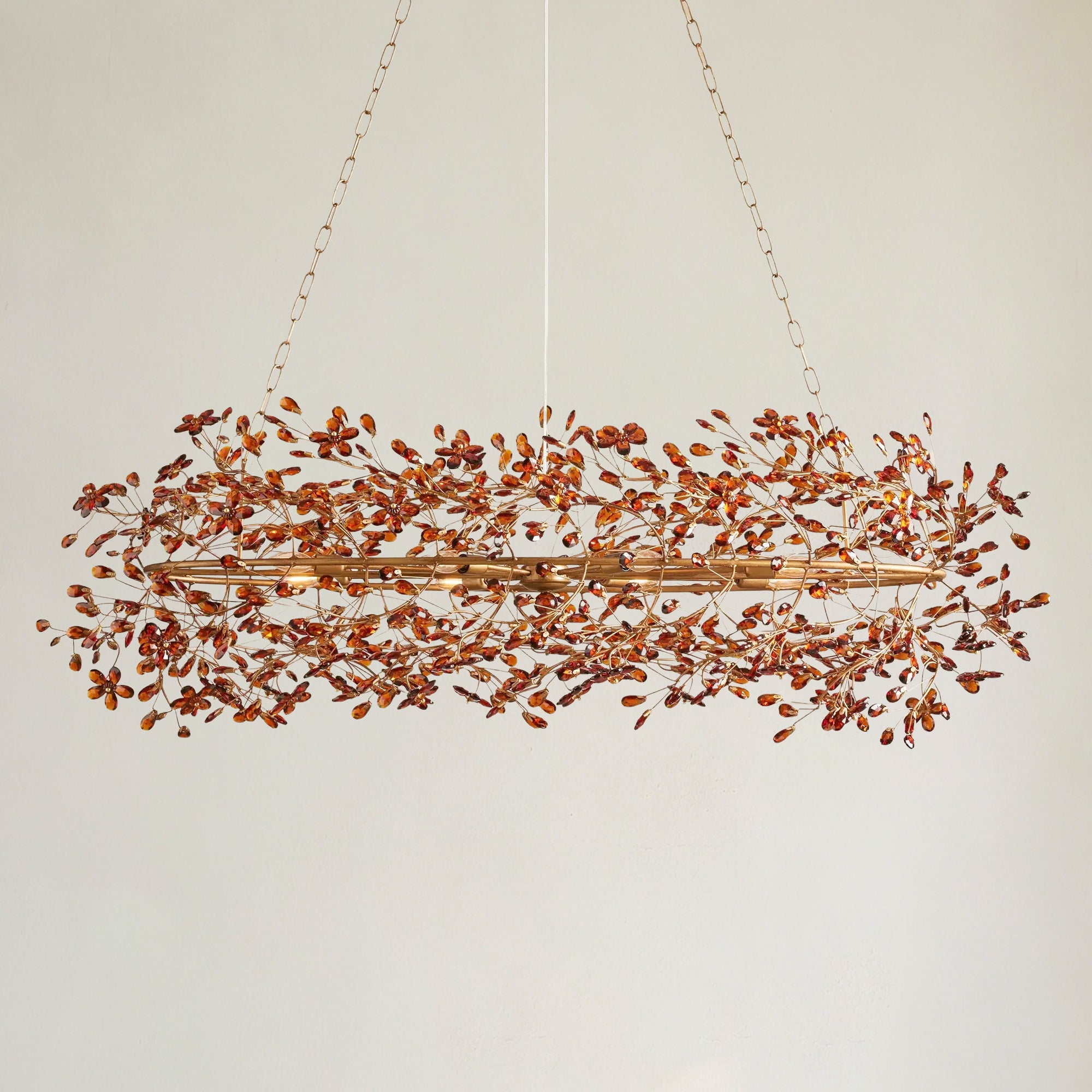 Fior Colored Oval Chandelier 62" 74"