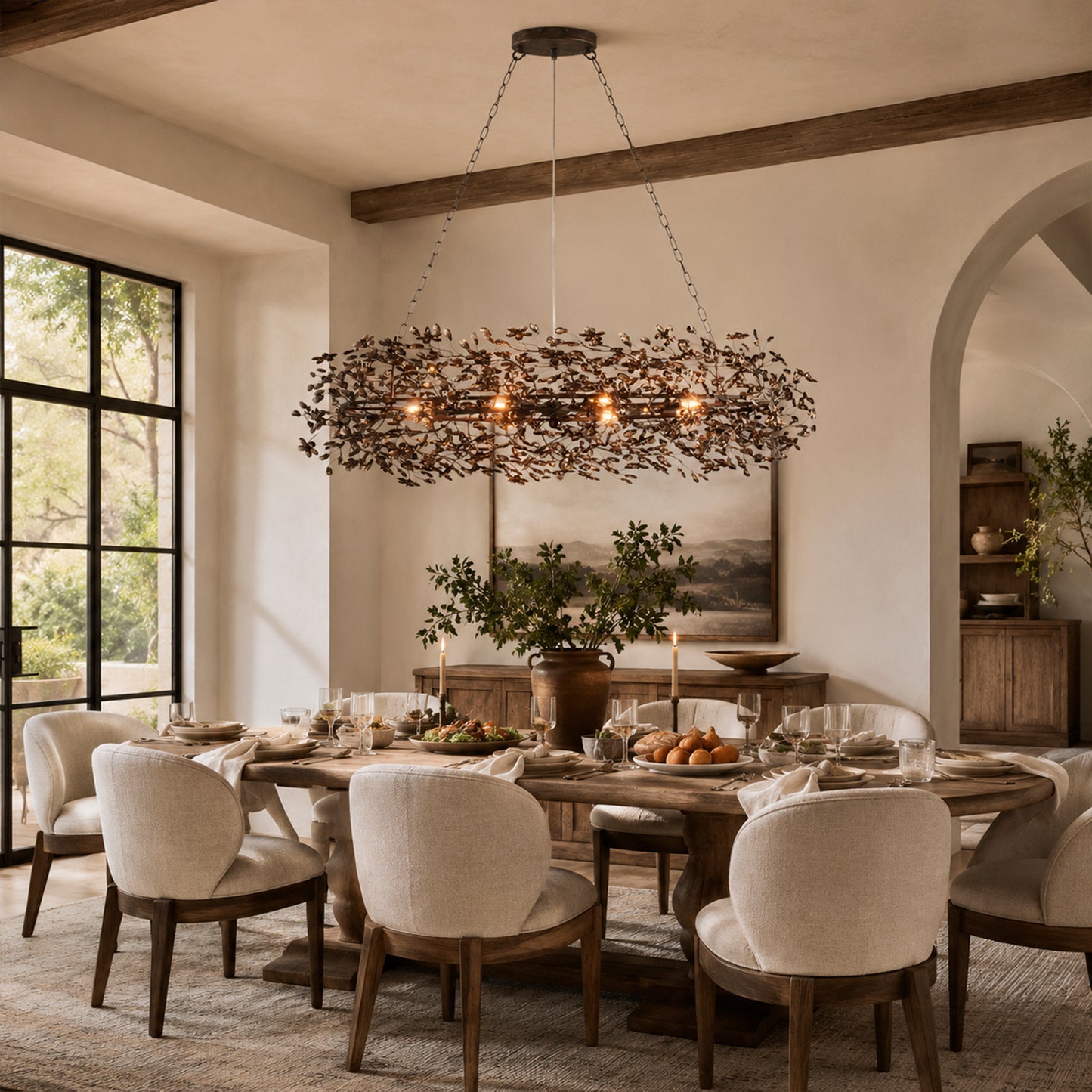 Fior Colored Oval Chandelier 62" 74"