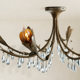 Viticcio Leaf Flushmount 8-Light - Silver