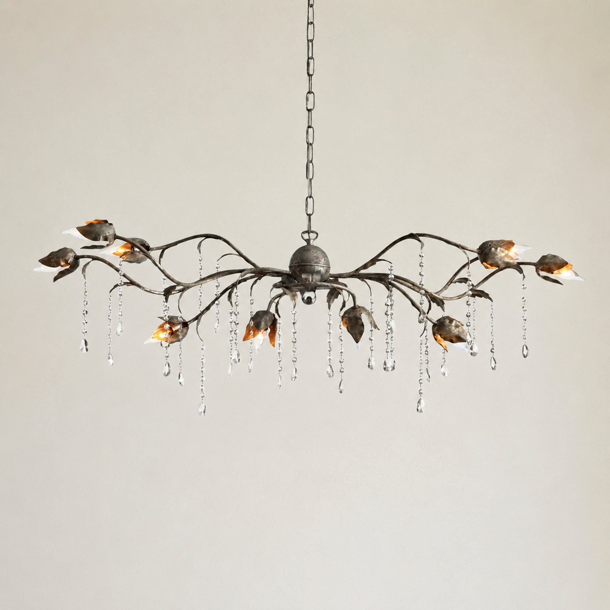 Viticcio Rectangular Chandelier 52 " 61" 71"- Silver