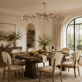 Viticcio Rectangular Chandelier 52 " 61" 71"- Silver