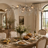 Viticcio Rectangular Chandelier 52 " 61" 71"- Silver