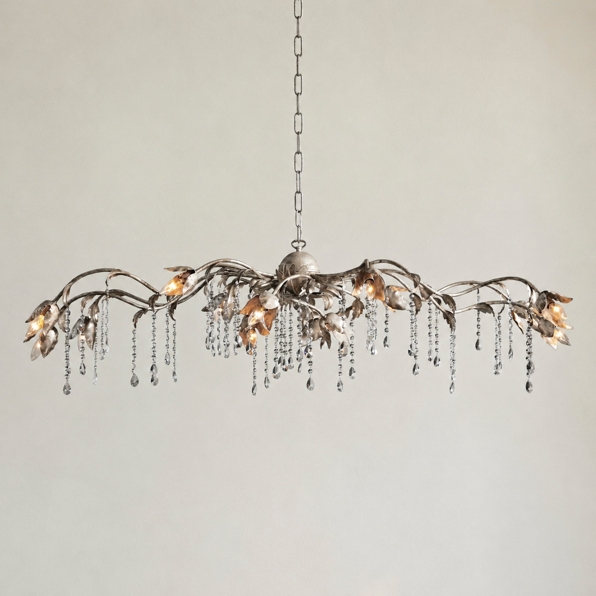Viticcio Rectangular Chandelier 52 " 61" 71"- Silver