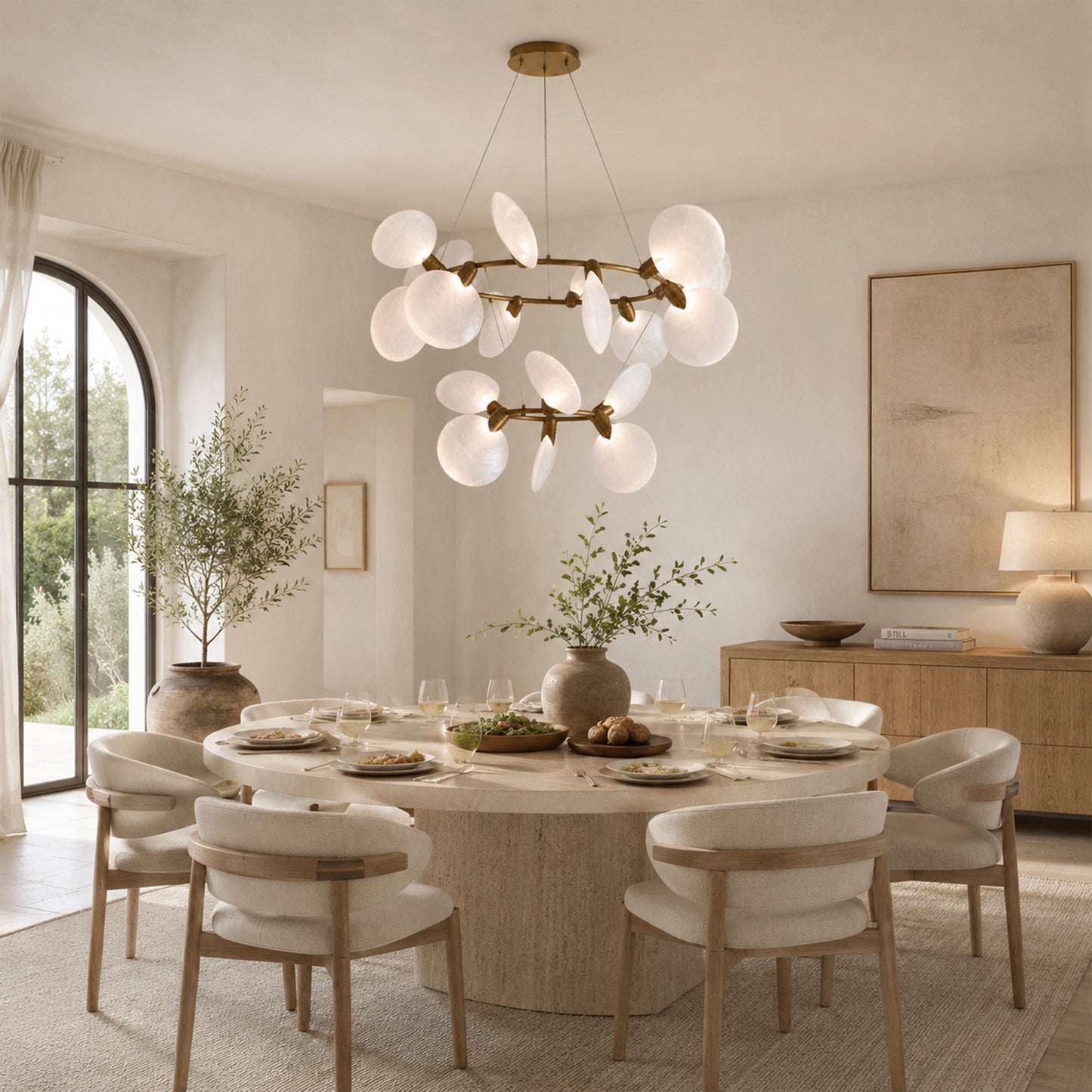Lyla 2-Tiered Halo Chandelier