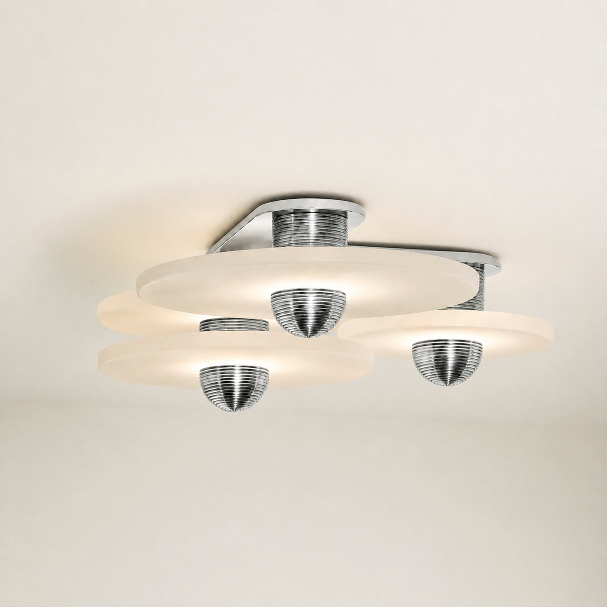 Median Alabaster Sconce Alabaster Flushmount:  3 Surface