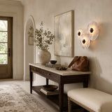 Median Alabaster Sconce Alabaster Flushmount:  3 Surface