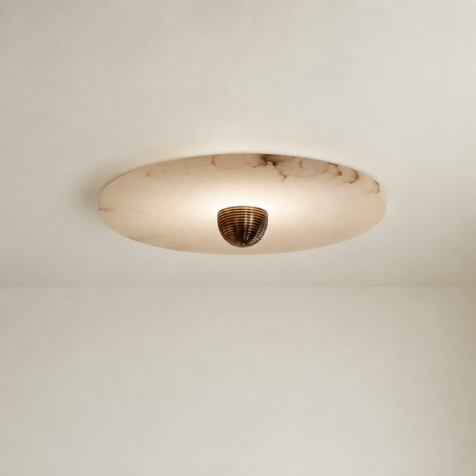 Median Alabaster Sconce Alabaster Flushmount: 1 Surface