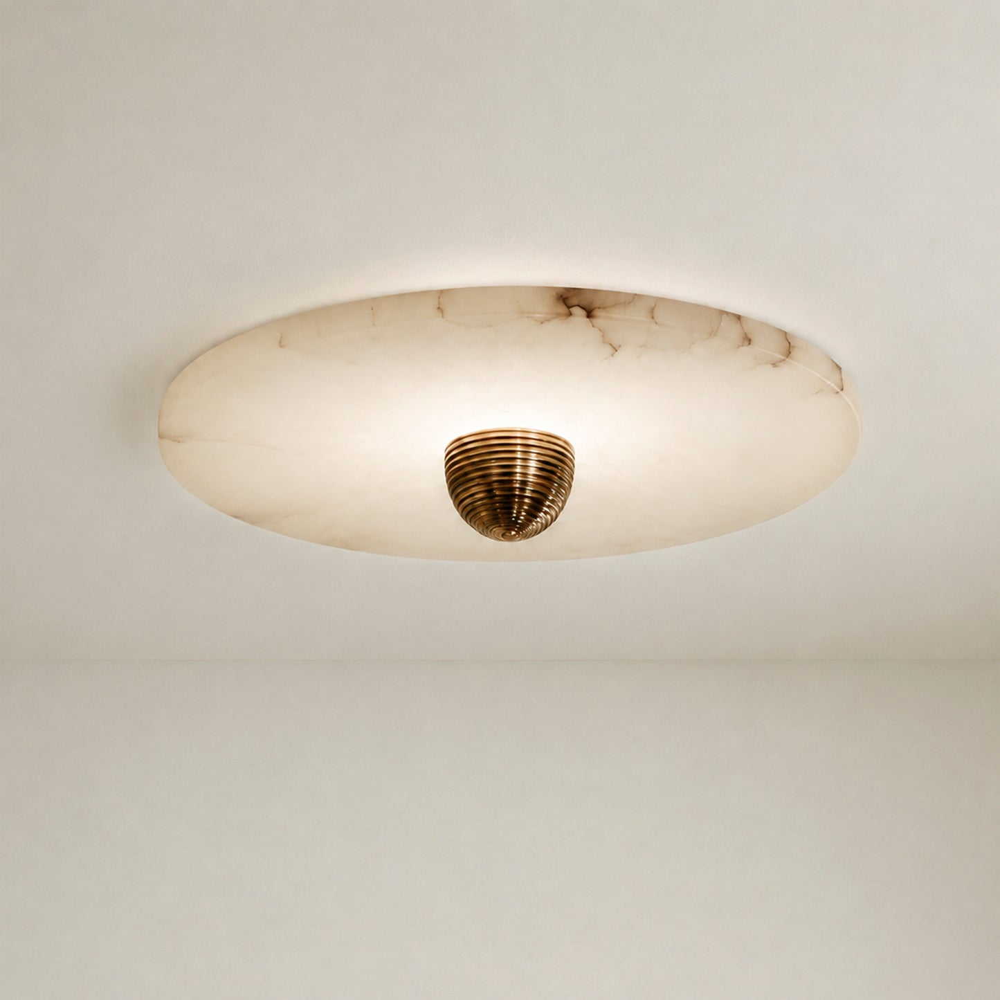 Median Alabaster Sconce Alabaster Flushmount: 1 Surface