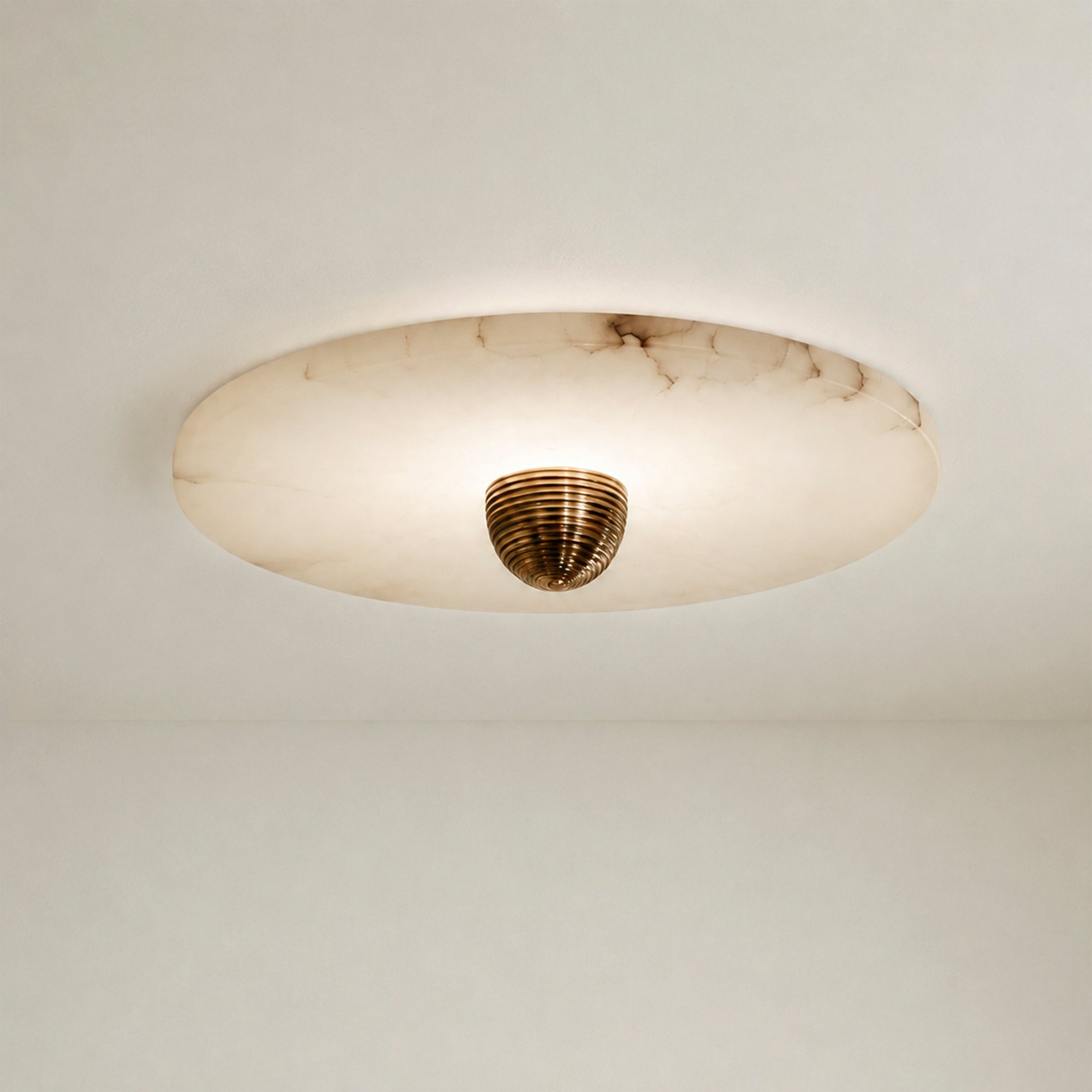 Median Alabaster Sconce Alabaster Flushmount: 1 Surface